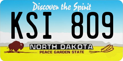 ND license plate KSI809