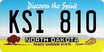 ND license plate KSI810