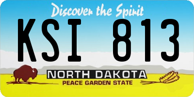 ND license plate KSI813