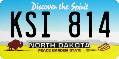 ND license plate KSI814
