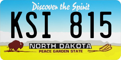 ND license plate KSI815