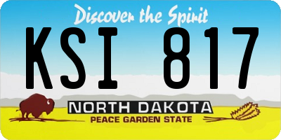 ND license plate KSI817