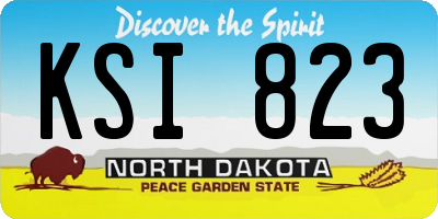 ND license plate KSI823