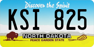 ND license plate KSI825