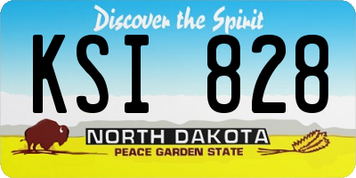 ND license plate KSI828