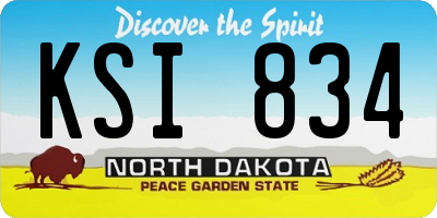 ND license plate KSI834