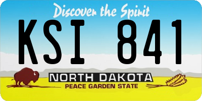 ND license plate KSI841