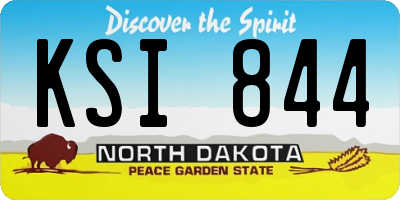 ND license plate KSI844