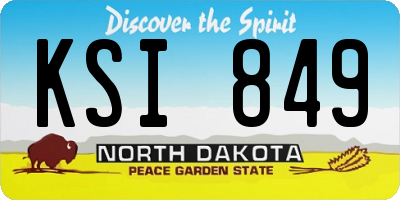 ND license plate KSI849