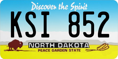 ND license plate KSI852