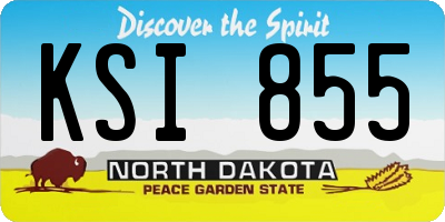 ND license plate KSI855