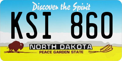 ND license plate KSI860
