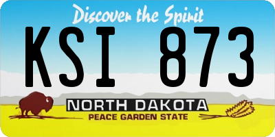 ND license plate KSI873