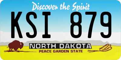 ND license plate KSI879