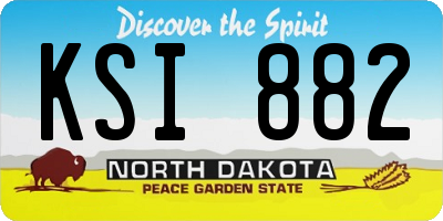 ND license plate KSI882