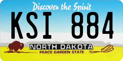 ND license plate KSI884