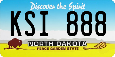 ND license plate KSI888