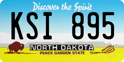ND license plate KSI895