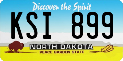 ND license plate KSI899