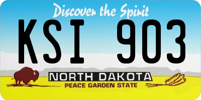 ND license plate KSI903