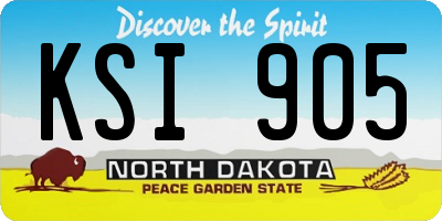 ND license plate KSI905