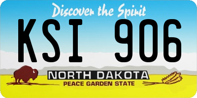 ND license plate KSI906