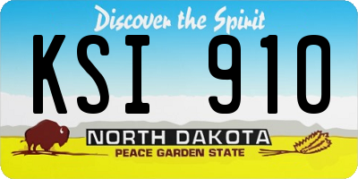 ND license plate KSI910