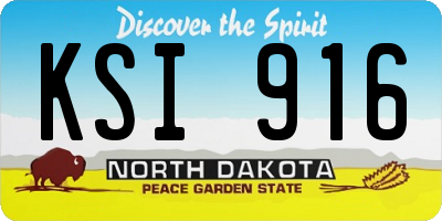 ND license plate KSI916
