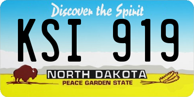 ND license plate KSI919