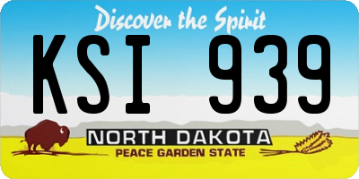ND license plate KSI939