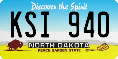 ND license plate KSI940