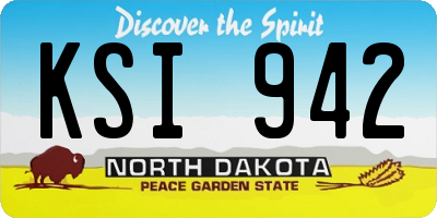 ND license plate KSI942