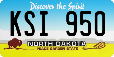 ND license plate KSI950