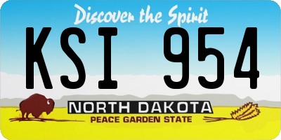 ND license plate KSI954