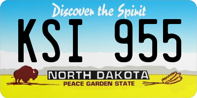 ND license plate KSI955