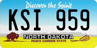ND license plate KSI959