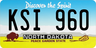 ND license plate KSI960