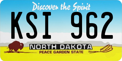 ND license plate KSI962
