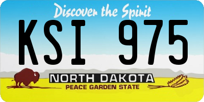 ND license plate KSI975