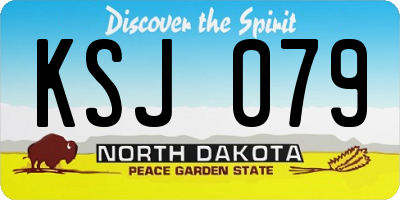 ND license plate KSJ079