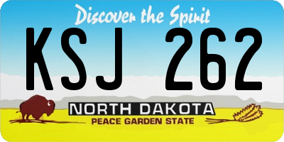ND license plate KSJ262