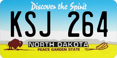 ND license plate KSJ264