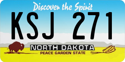 ND license plate KSJ271