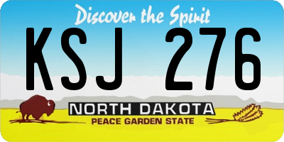 ND license plate KSJ276