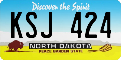 ND license plate KSJ424