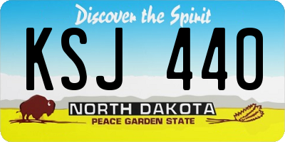 ND license plate KSJ440