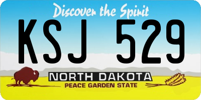 ND license plate KSJ529