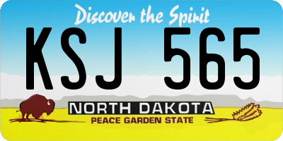 ND license plate KSJ565