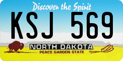 ND license plate KSJ569