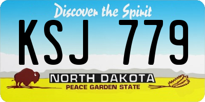 ND license plate KSJ779